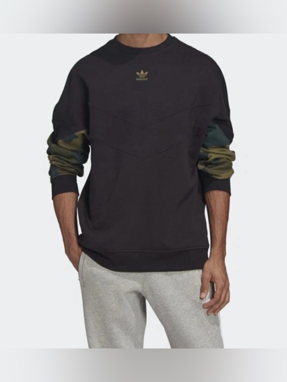 adidas Men's Originals Camouflage Crew Sweatshirt Size M